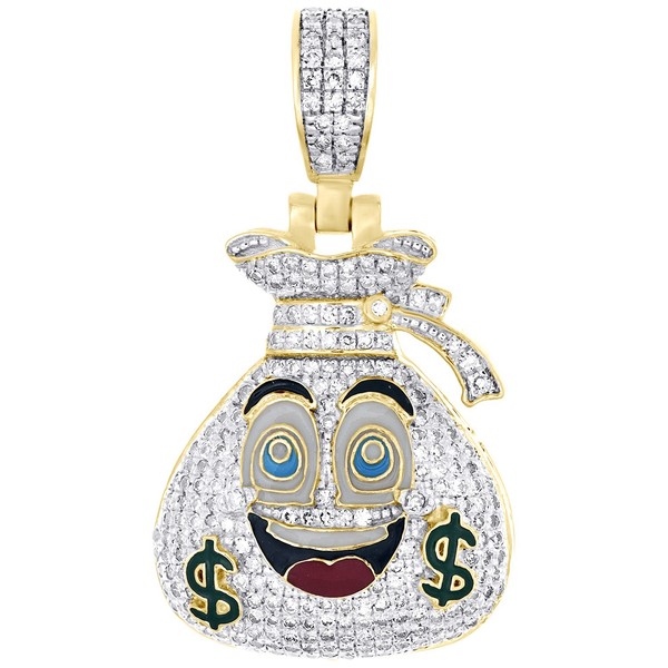 JFL Diamonds & Timepieces 10K Gelbgold Charm GlüCksgeld Beutel AnhäNger 1/2 CT-image