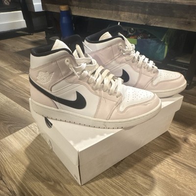 wmns air jordan 1 mid barely rose/white-black bq6472-500