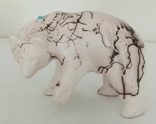 Tom Vail Navajo Vase Horse Hair Pottery Bear