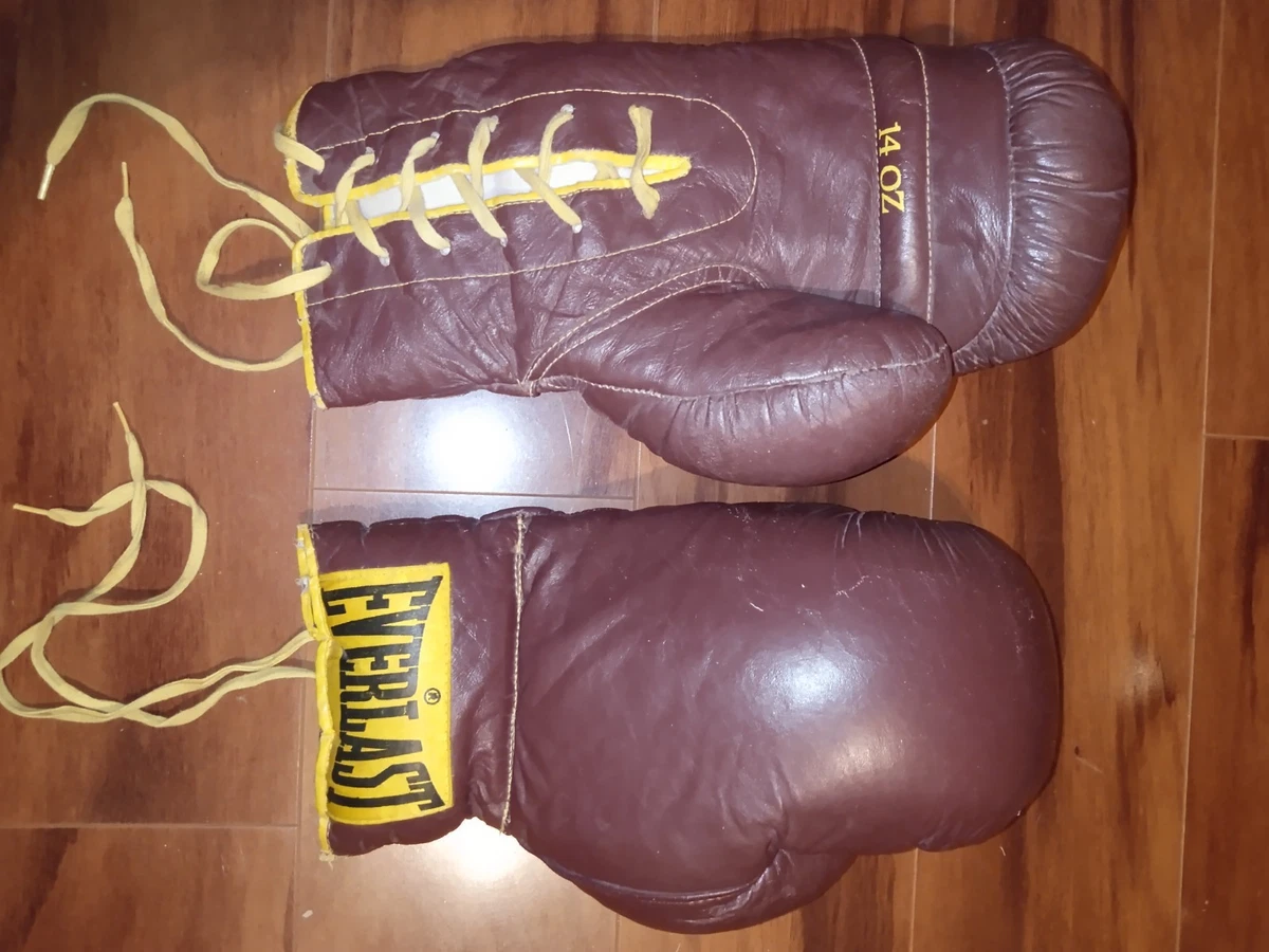 90s USA製 Everlast 本革14oz グローブ 1970s Vintage Everlast Boxing Gloves 14oz Made In USA Maroon