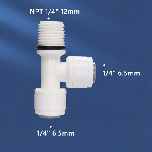 1/4" 3/8" Push Fit Connector Adapter Valve RO Fridge Water Filter Quick Fittings - Afbeelding 46 van 92