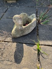 garden planter of a swan in concrete
