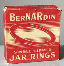 Vintage BERNARDIN Single Lipped Jar Rings (3-inch) in Original Box (3.25"x 1.5")