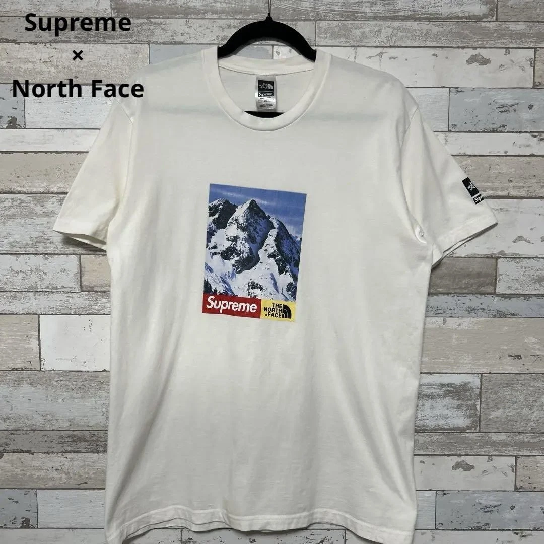 Supreme Homme L The North Face Collaboration T Shirt Blanc Iconic Streetwear Rare
