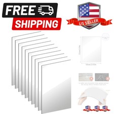 10Pcs Acrylic Mirror Tiles for Wall Decor, 4'' x 6'' x 0.07'' Rectangular Wal...
