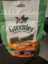 Greenies Large Natural Sweet Potato Flavor Dental Dog Treats, 12 oz., Count of 8
