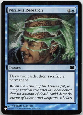Perilous Research The List Reprints 58/229 NM C