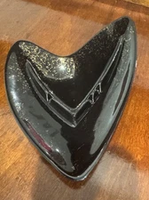 vintage shawnee pottery Boomerang ashtray Black  Gold