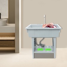 Utility Laundry Sink w/ Washboard Faucet Freestanding Laundry Sink 80 56 81cm