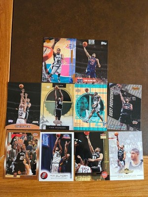 TIM DUNCAN -**Premium Lot of 10 Different** - Spurs - (ALL NRMT-MINT)