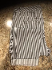 Style & Co Women's Blue & White Striped Curvy Slimming Mid-Rise Capris - Size 12