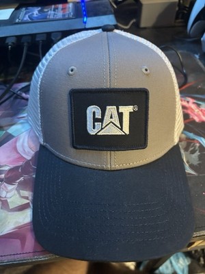 CAT snapback Hat Blue Grey And White