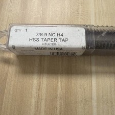 7/8"-9 NC 4 Flute HSS Straight Flute Hand Tap Taper H4