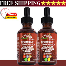 Clean Nutra Berberine with Ceylon Cinnamon Supplement Liquid Drops 2pack