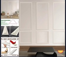 Pre Cut Peel Stick Wall Molding Kit Self Adhesive Wainscoting Trim Decor Set