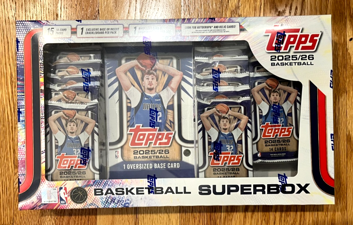 2025-26 Topps Basketball Superbox Bundle Box w Oversized Card NBA