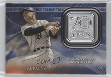 2021 Topps 70th Anniversary Manufactured Logo Series 2 Blue Al Kaline Patch 1u6