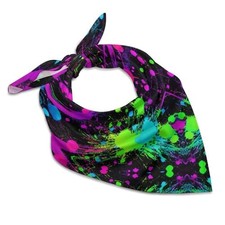 Rainbow of Neon Paint Splatters Bandana for Men Glow in Dark Splatter Neon-8