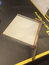 Vintage Ingento 12" Gt 1132 Cast Iron Wood Guillotine Paper Cutter Trimmer WOW