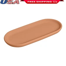 Soft Touch Ceramic Oval Tray Catchall Toiletries Jewelry Bathroom Essentials New