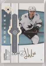 2021-22 Upper Deck Ultimate Collection Emblems Rookies Jasper Weatherby Auto 4et