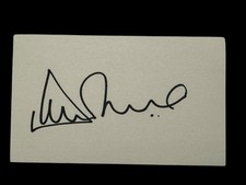 Hand Signed White Card - Duncan McKenzie - Leeds United