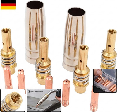 11 PCS MAG MIG 15AK Schweißer Verbrauchsmaterial Zubehör, Schweißbrenner mit kon