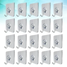 20 Pcs Removable Adhesive Hooks Wall Hooks Sticky Hangers for Home Use