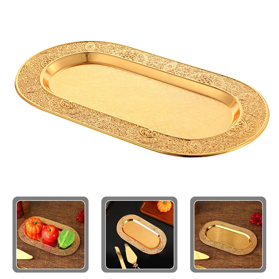 Retro Serving Tray Fruit Storage Tray Trinket Serving Tray European Style