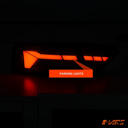 Smoked Red LED Tail Lights Sequential Indicators for AUDI A5 S5 8T 13-16 Update - Bild 2 von 7