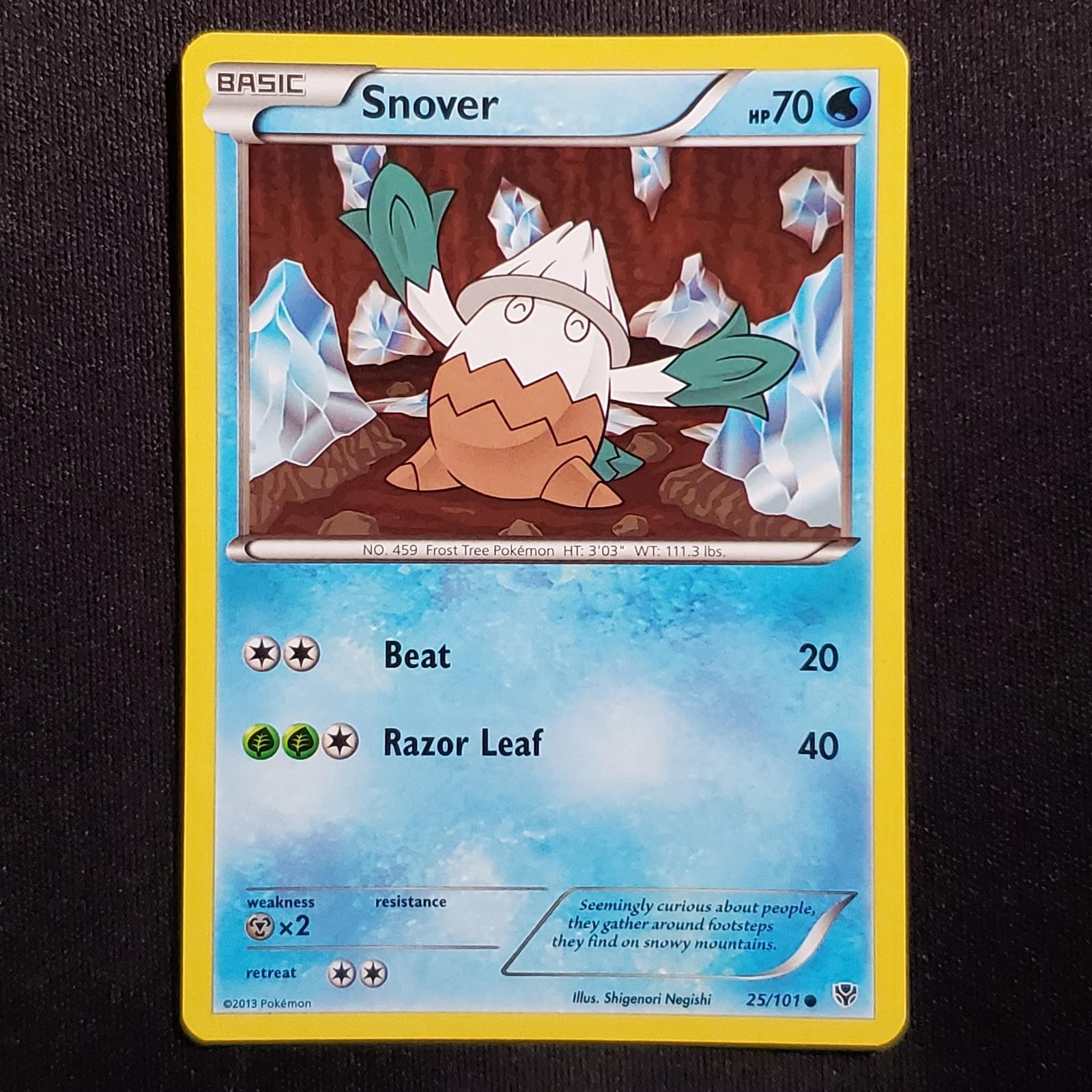 Snover 25/101 Common Plasma Blast Pokemon Moderately Played