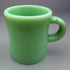 Vintage Fire-King Jadeite D Handle Mug Oven Ware Green Milk Glass Coffee Cup USA