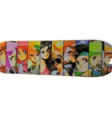 2020 JK Industries/Hook-Ups "Bubblegum Crisis" Hand Screened Skateboard Deck 8.5