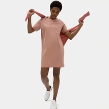 Everlane The Organic Cotton Weekend Tee Dress Pink Coral Women's Medium