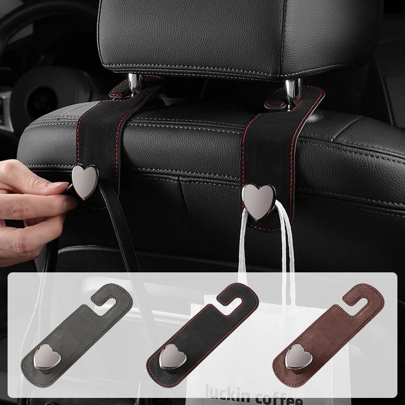 FuYamp Car Hooks, Back Car Seat Headrest Hook, 2 Pack Black Universal Auto Vehicle Headrest Hanger Storage, Purse Hook For Car Handbag Clothes Umbrellas Coats Grocery Bags Ang More Price In Saudi