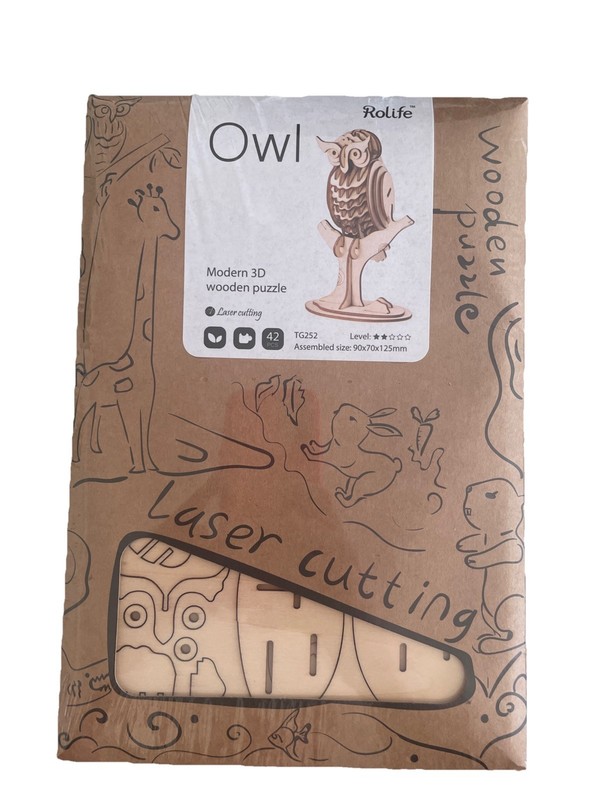 New Robotime Rolife 3D Owl Wooden Puzzle