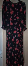 Ladies New Look Black And Pink Floral Dress