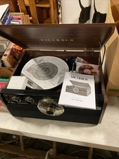 Victrola VTA-370B Empire Signature 7-in-1 Wooden BT Record Player - Espresso,new
