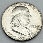 1952 Franklin Half Dollar 50C AU Slider Strong Luster 90% Silver