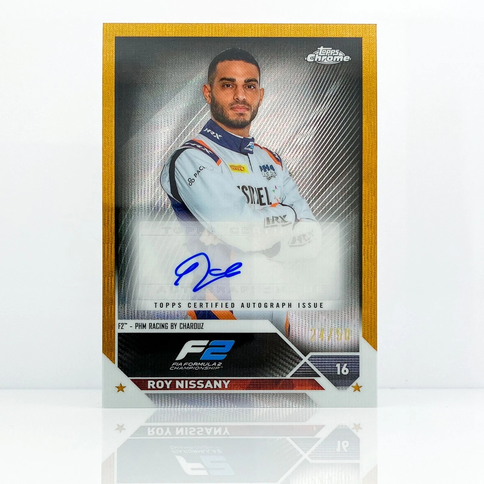 2023 Topps Chrome Formula 1 F1 Roy NIssany Gold Wave Auto 24/50 #CAC-RN