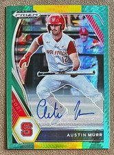 2021 Panini Prizm Draft Autograph Green Yellow Wave Austin Murr #165 Detroit RC