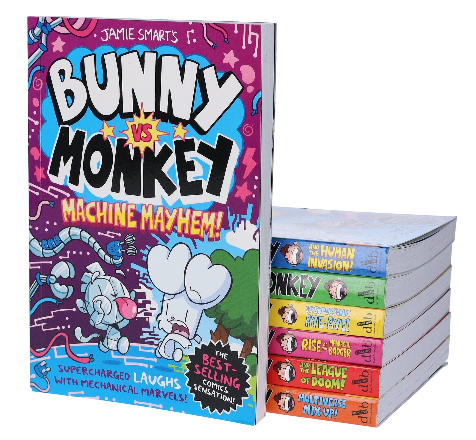 David Fickling Books Bunny Vs Monkey Series By Jamie Smart 7 Books Collection Set - Ages 7-9 - Paperback - Image 2