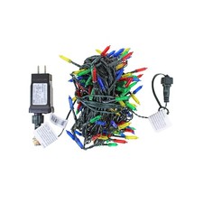 ProductWorks 150 LED-Mini Bulbs String Light Set with 8-Modes, Multicolor, 36ft