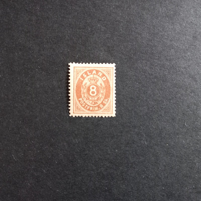 INSEL 1873 / ZIFFER UND KRONE - 8 SK. BRUNO, LING. MH*