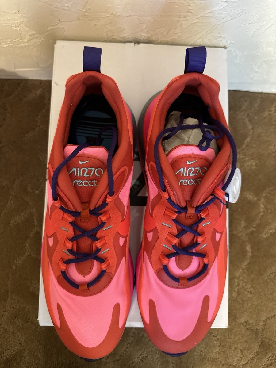 nike react pink and red