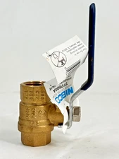 NIBCO TFP600A Brass Ball Valve 1/2" NPT Thread End 150-SWP / 600-WOG, Full Port