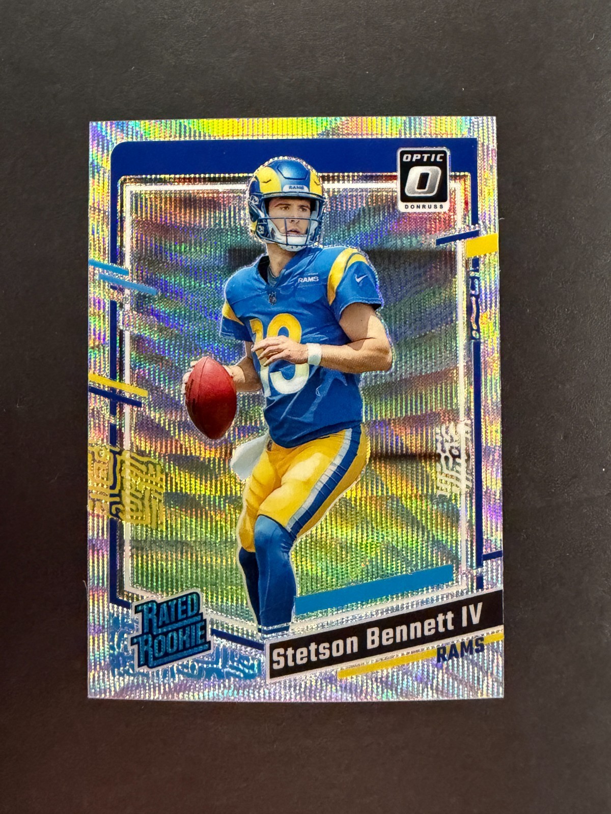 Stetson Bennett IV 2023 Panini Donruss Optic Wave /300 #267 Rated Rookie
