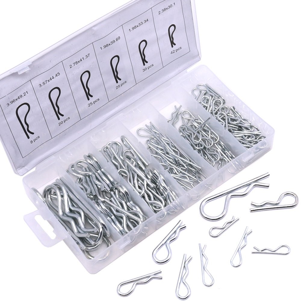 Glarks 150Pcs Heavy Duty Zinc Plated Hair Pin Cotter Pin Hitch Pin Assortment...