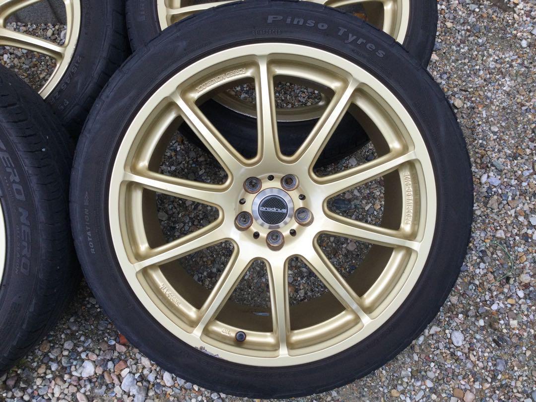 Y197[送料無料]PRODRIVE GC-010E サイズ18X7.5J JDM Wheels Prodrive GC-010E 18inch 7.5J+48 PCD100 for Subaru