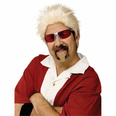 Fun World Promi Koch Perücke Mit / Spitzbart Guy Fieri Halloween Kostüm 92406